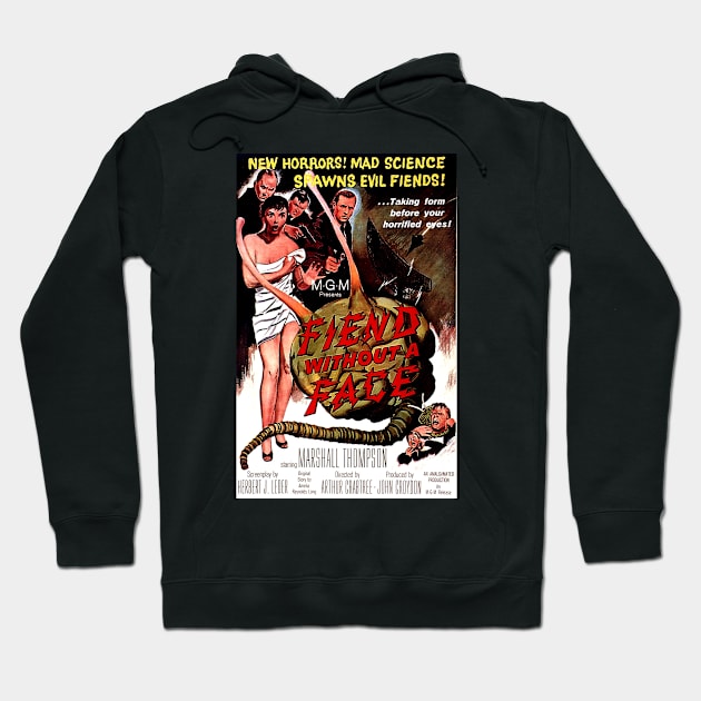 Classic Science Fiction Movie Poster - Fiend Without a Face Hoodie by Starbase79